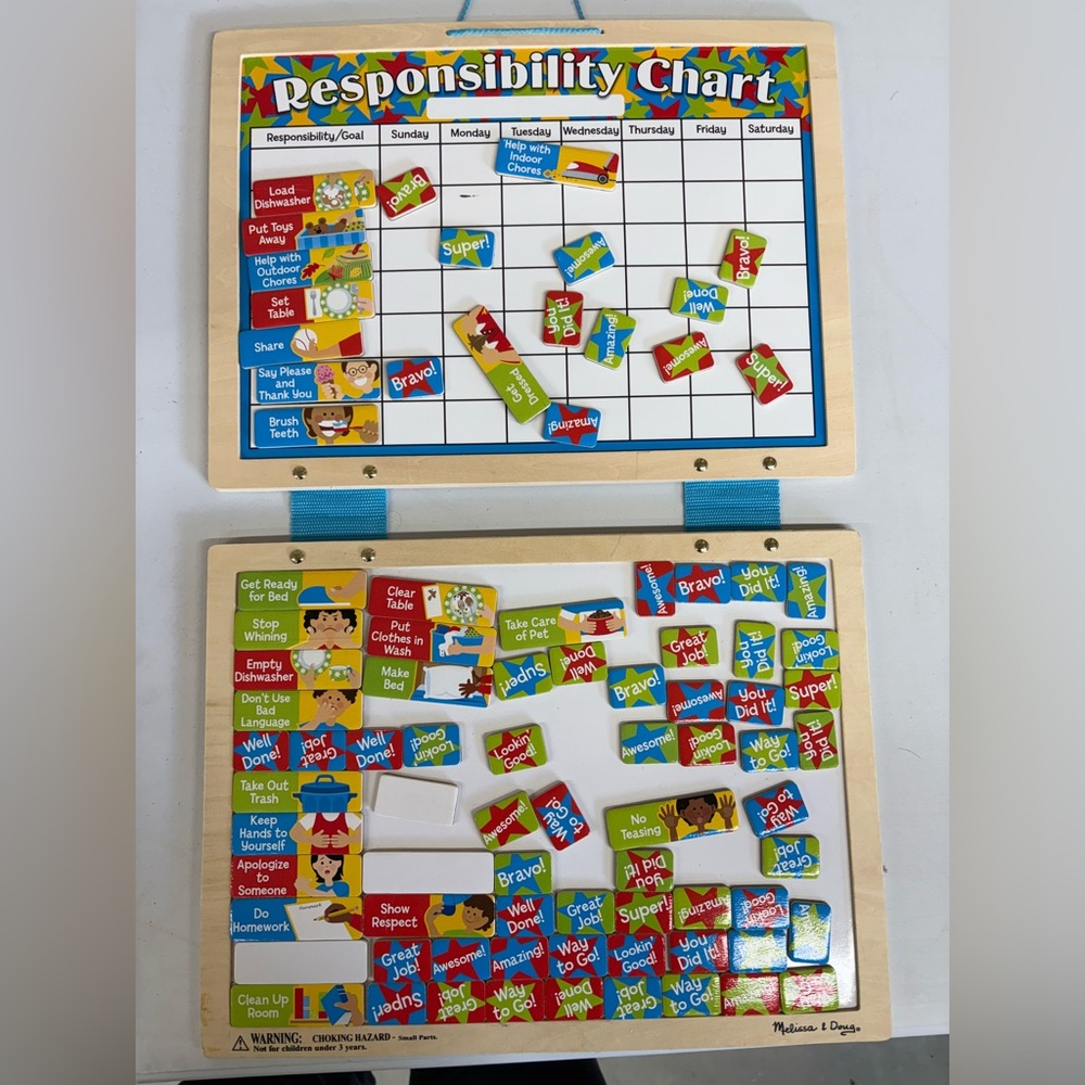 Melissa & Doug Vibrant Responsibility Chart with Magnets